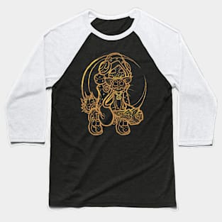 Skull Kid with Cat (Light Lineart) Baseball T-Shirt